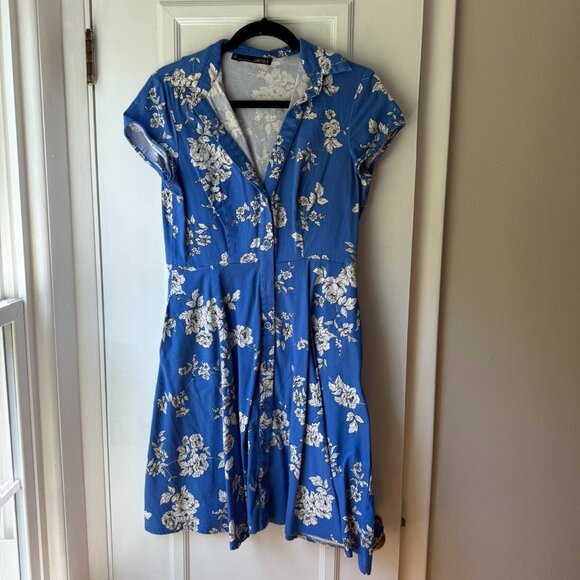 Blue Floral Dress - Picture 1 of 3